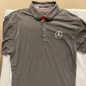 Finn Ryan Men’s Gray Polo Shirt With Mercedes Emblem and Amelia Island - Size XL